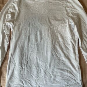 White Long Sleeve Cotton Tee